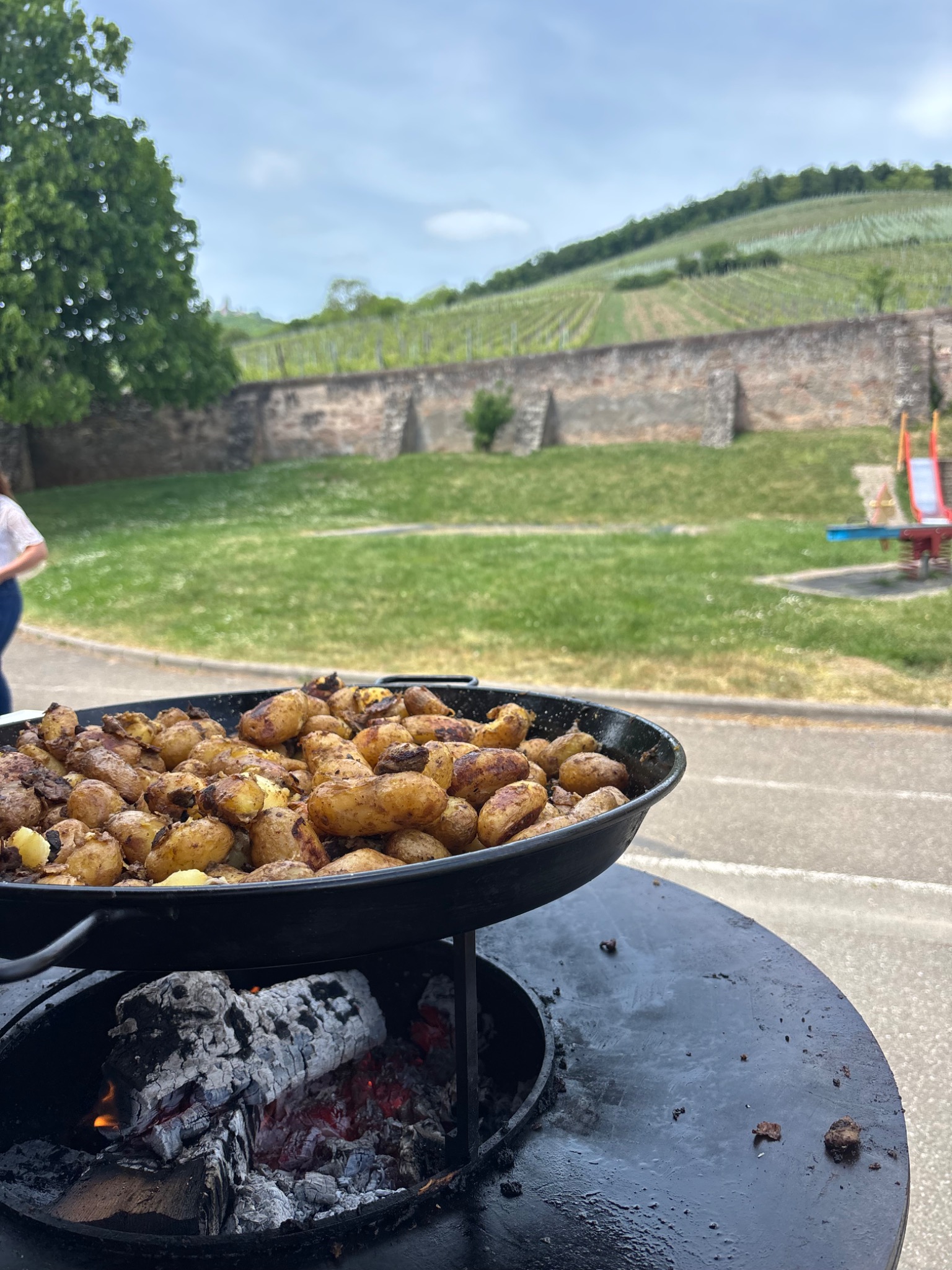 Pommes de terre grenaille rôties au brasero
